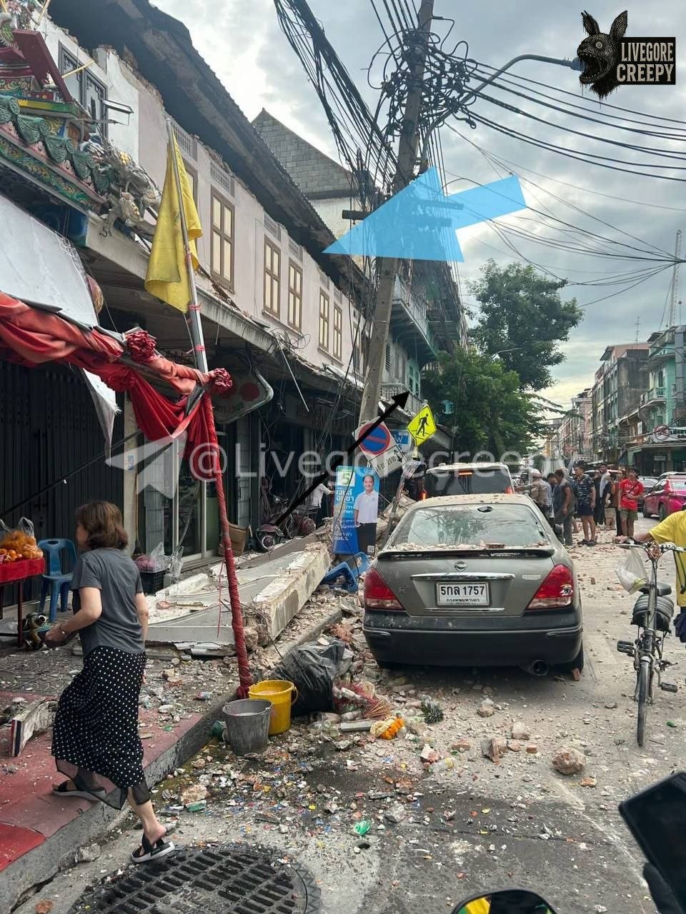 曼谷Rama IV路段发生建筑坍塌事故 造成1人死亡