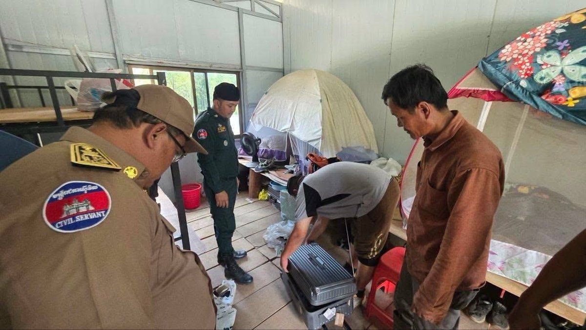金边森速区端掉一诈骗窝点 5名中国籍人员被捕