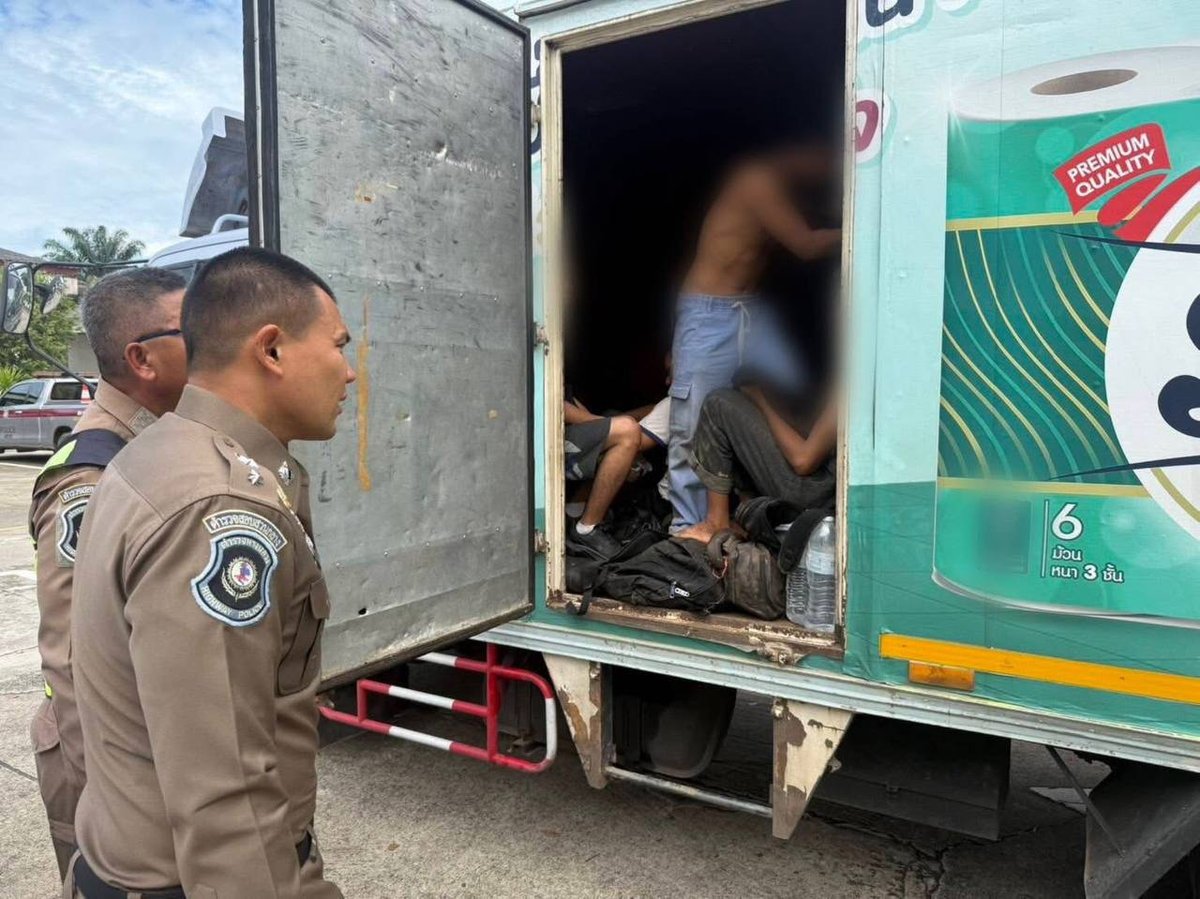 泰国警方查获非法劳工偷运案 33名缅甸人藏身货车