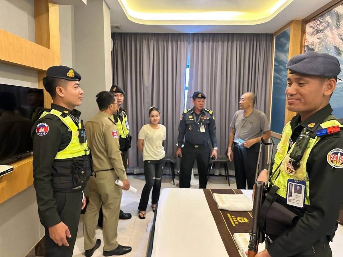 金边七隆区开展反诈专项行动 多处公寓酒店接受检查