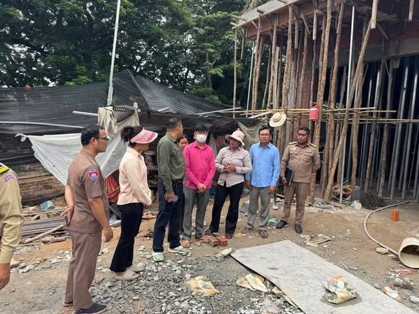 暹粒省当达村违章建筑被叫停 仙女机构联合执法