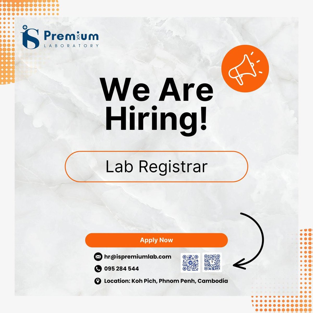 IS Premium Laboratory急招实验室注册员