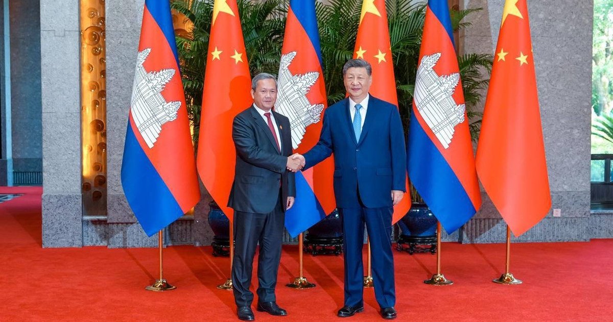 洪玛奈会见习近平 推动柬中全面战略合作深化