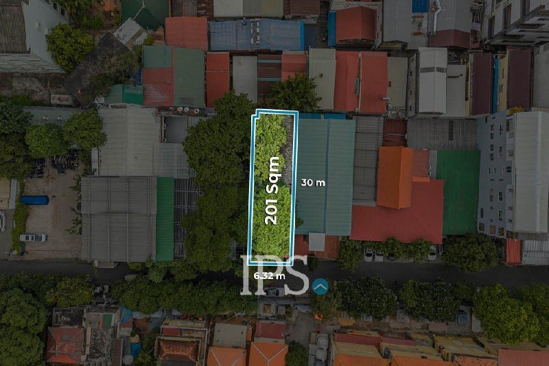 金边BKK1核心商业区地块出售,总面积201平方米,尺寸6.