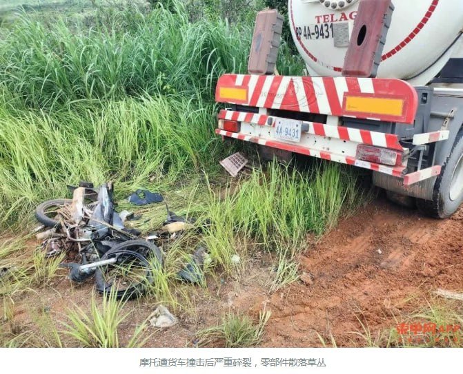 西港波雷诺县货车相撞波及摩托车 造成1名男子死亡