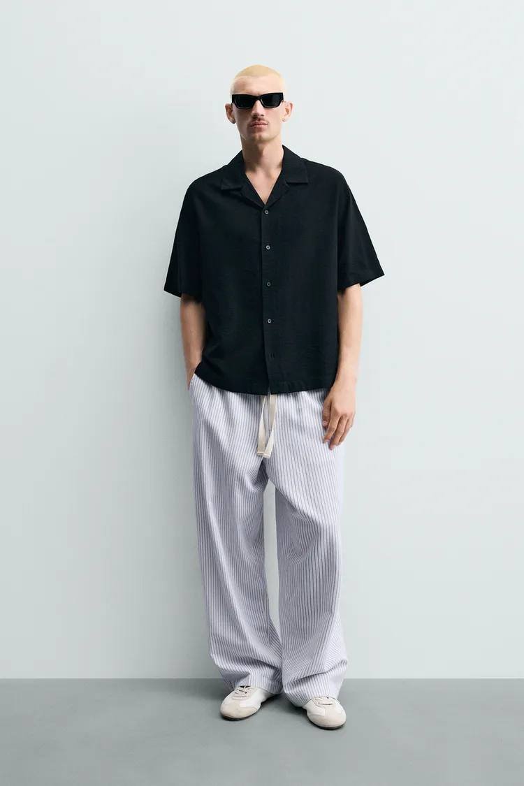 Zara柬埔寨新款宽松条纹衬衫 售价19.99万瑞尔