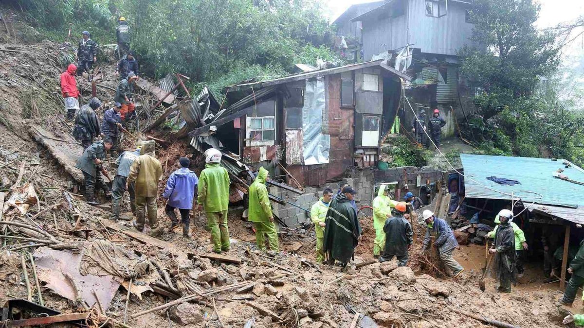 菲律宾台风引发山体滑坡致超10人遇难 区域天气恶劣