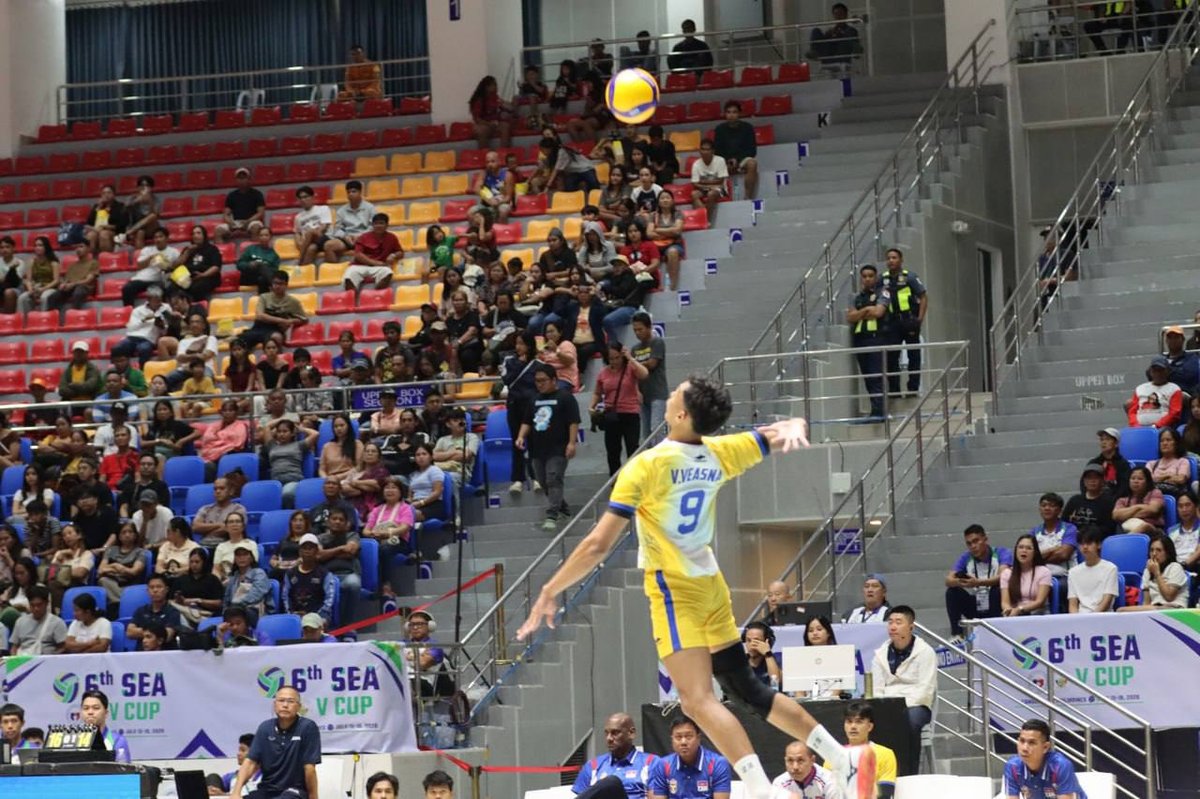 柬埔寨男排在SEA V-Cup 2026小组赛中以小组第二身