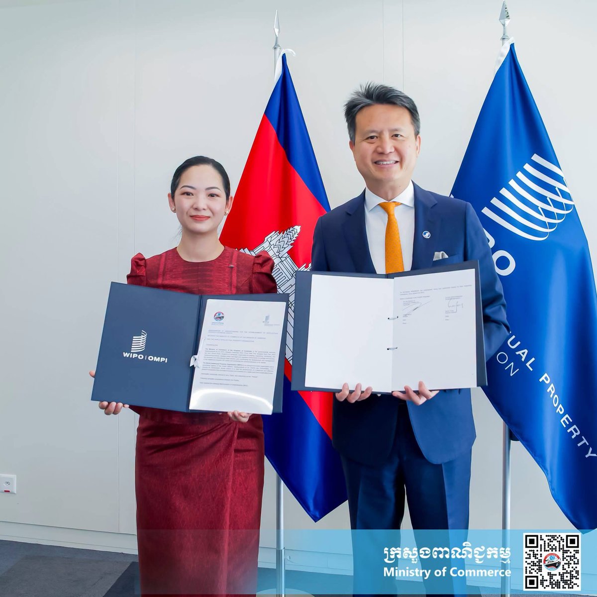 柬埔寨商务部与世界知识产权组织签署协议 成立知识产权商业中心