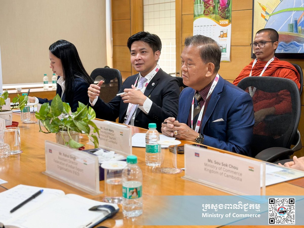 柬埔寨商务部赴印洽谈经贸合作 拟签署MoU推动双边贸易