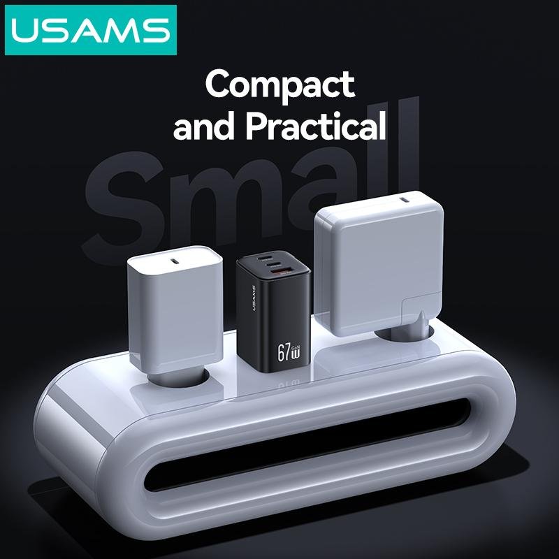 USAMS 67W氮化镓快充上架 支持三口快充及笔记本充电