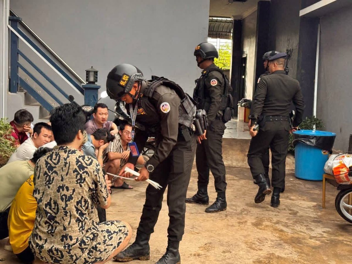 班迭棉吉省突击打击网络诈骗 查封5处窝点拘捕百余人
