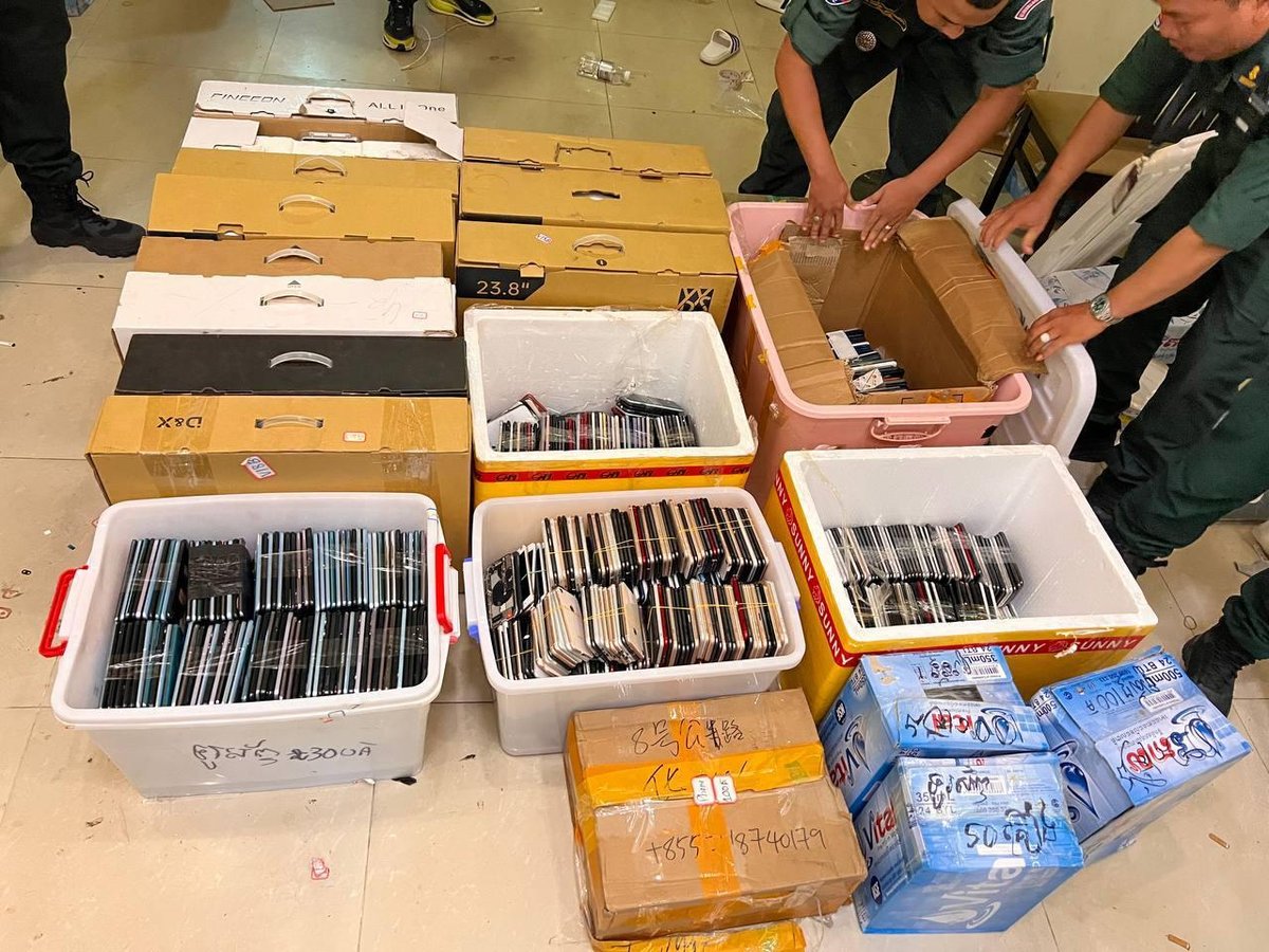 金边森速区捣毁两处电诈窝点 缴获手机1740部逮捕3人