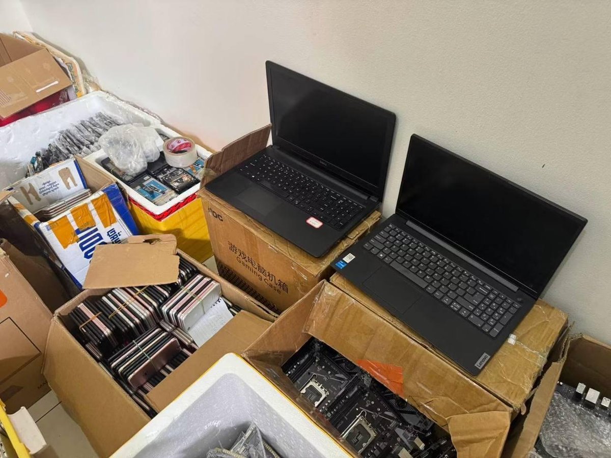 金边森速区捣毁两处电诈窝点 缴获手机1740部逮捕3人