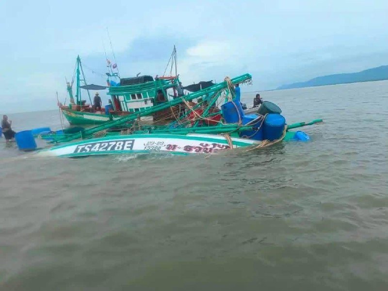 泰国海域渔船沉没 5名柬埔寨劳工失联搜救中