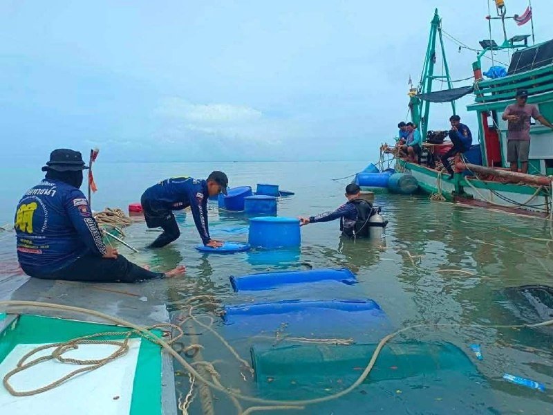 泰国海域渔船沉没 5名柬埔寨劳工失联搜救中