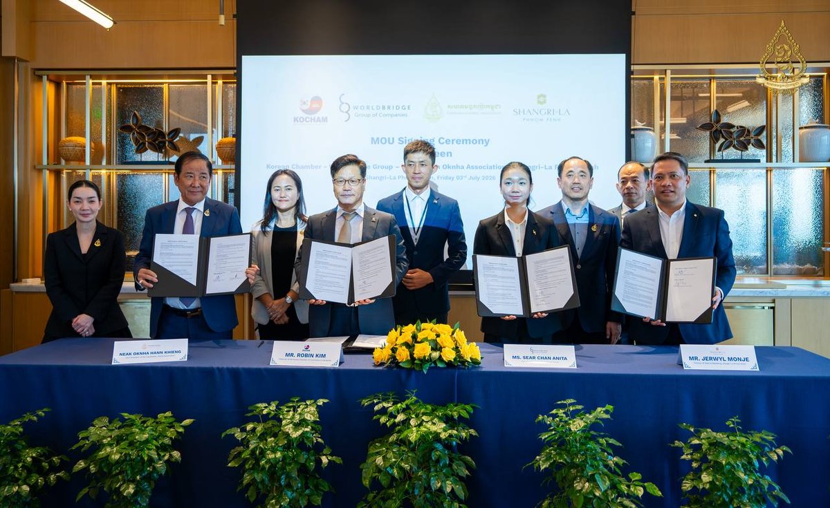 柬埔寨勋爵协会与韩国商会签署MoU 强化双边经贸合作