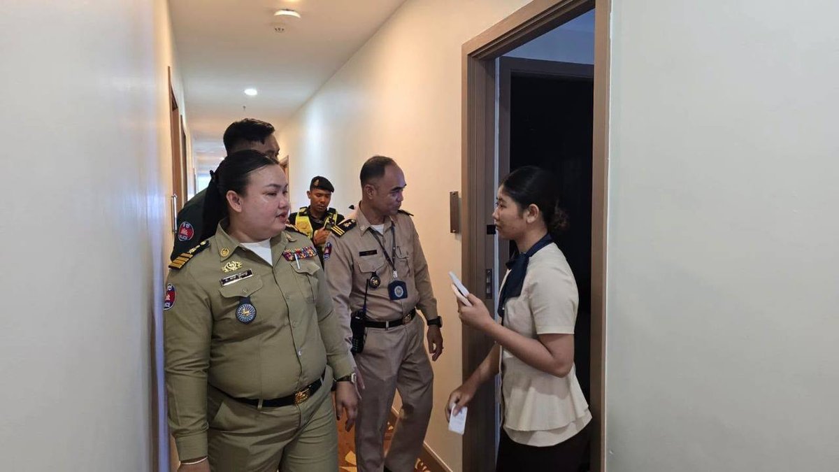 金边桑园区警方突击检查酒店旅馆 未发现网络诈骗活动