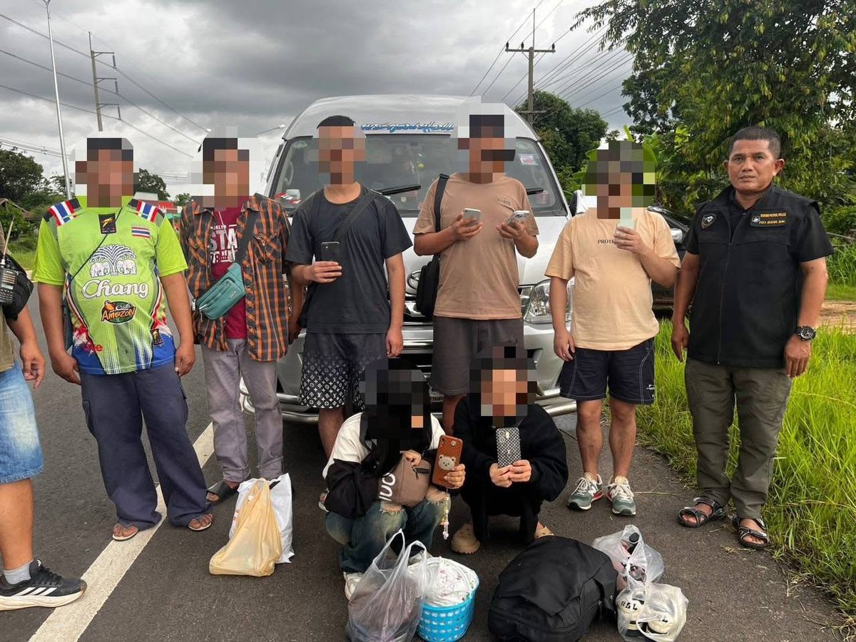 泰国乌汶府拦截非法越境 3名中国人及2名缅甸人被捕