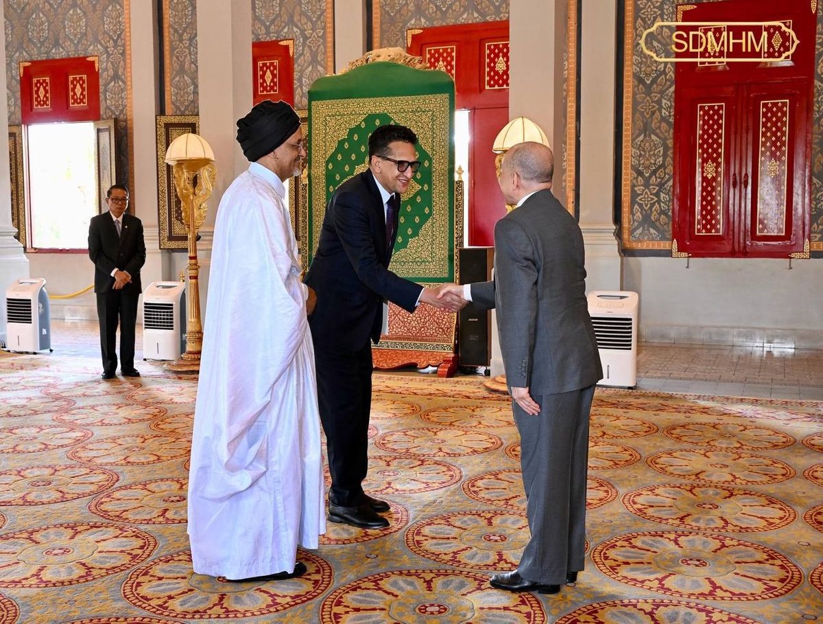 西哈莫尼国王接见毛里塔尼亚新任大使