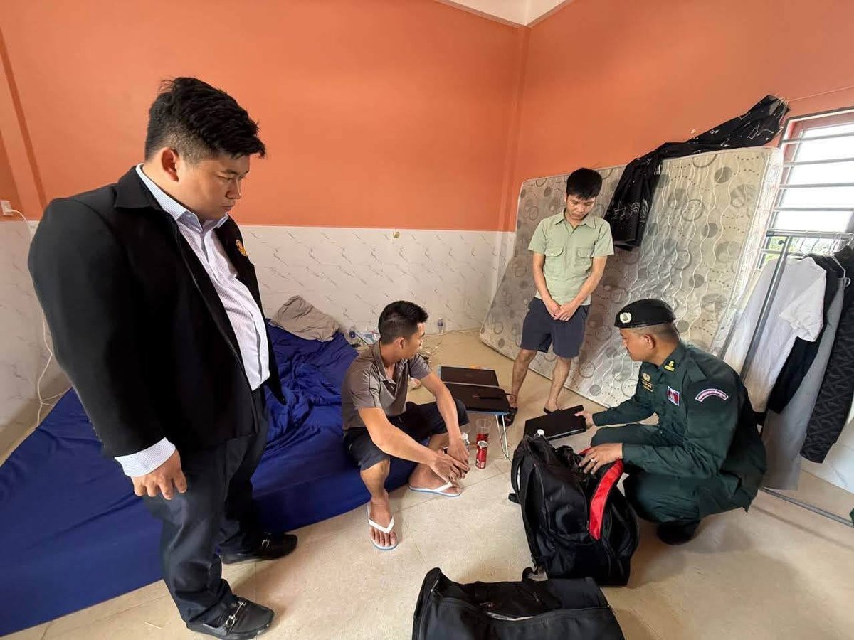 柴桢省联合执法打击网诈 46名外籍人员被带走调查