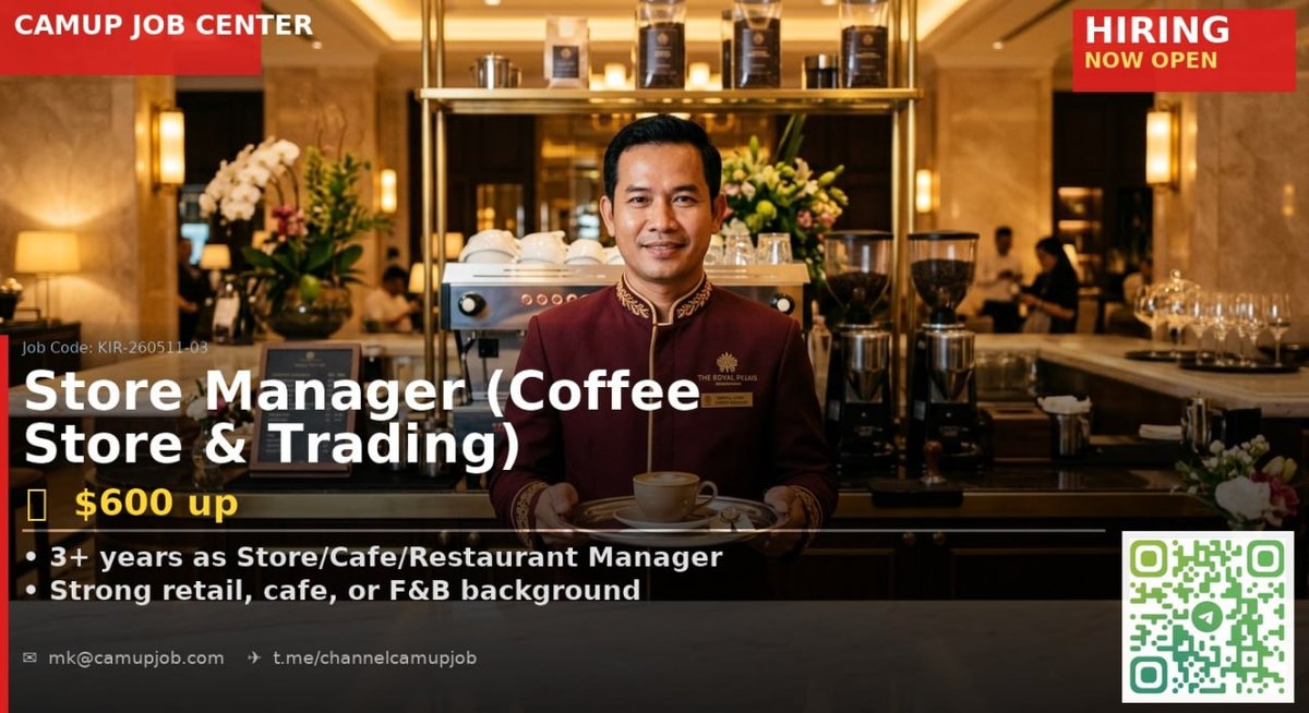金边日料店急招经理 月薪$800起需日语N2/N3