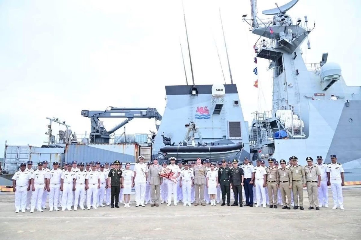 英国皇家海军巡逻舰HMS Tamar访柬 开展为期8天联合训