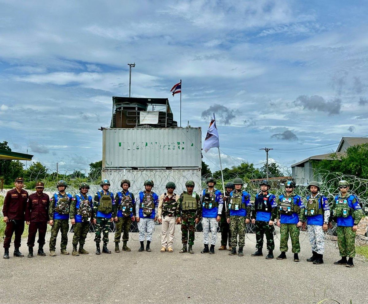 东盟观察团在柬埔寨国防部协调下,对柬泰边境14个地点进行实地