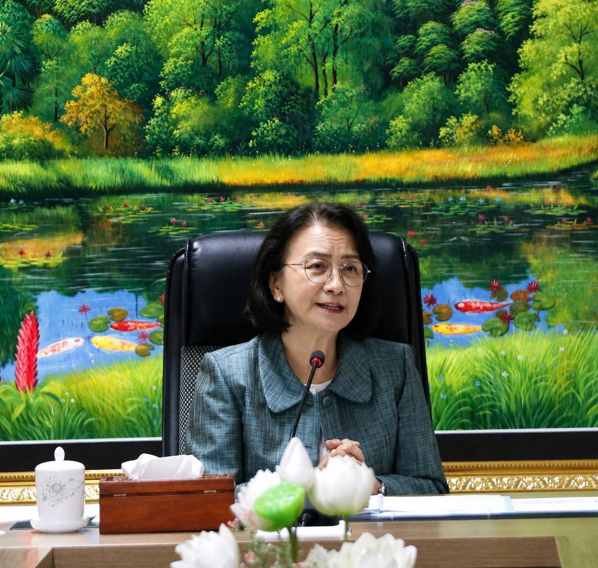柬埔寨妇女部部长视察大象保护工作 提出可持续发展建议