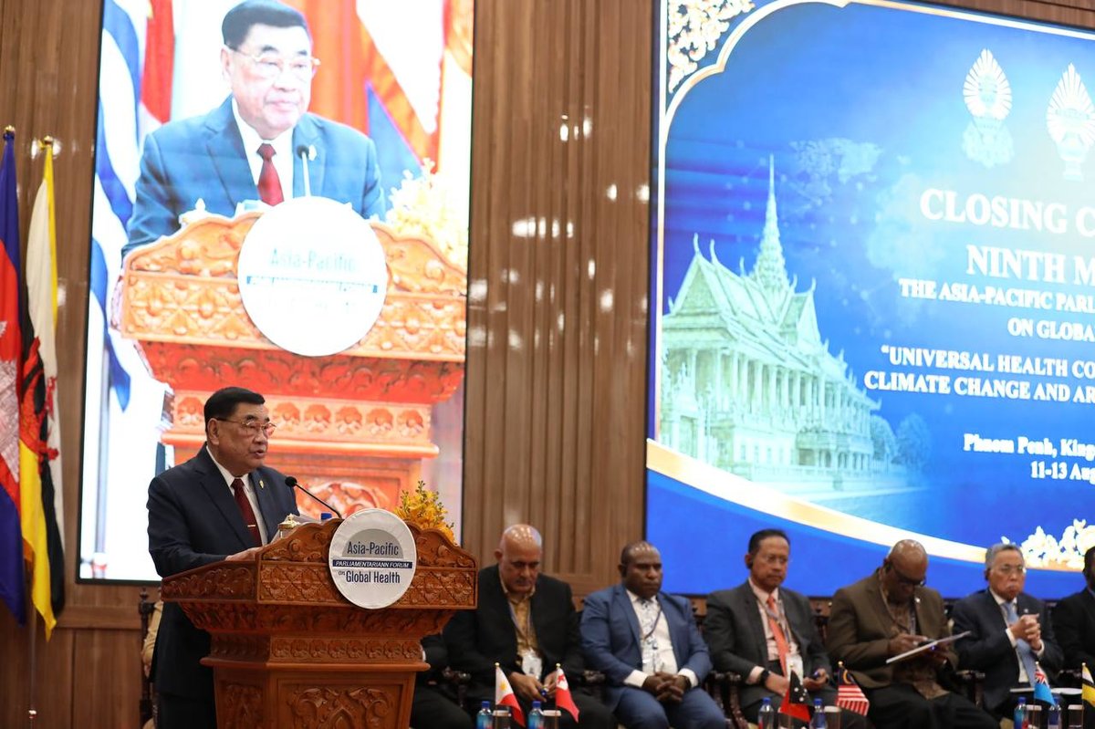 柬埔寨国会代表在亚洲议会论坛上表示,柬埔寨将公共卫生视为国家