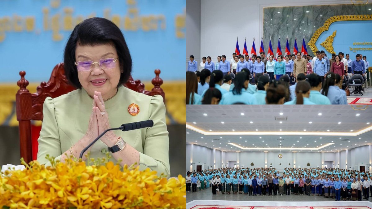 柬埔寨国会主席坤淑达丽会见干拉省勒威恩县及阿里亚克萨市妇女运