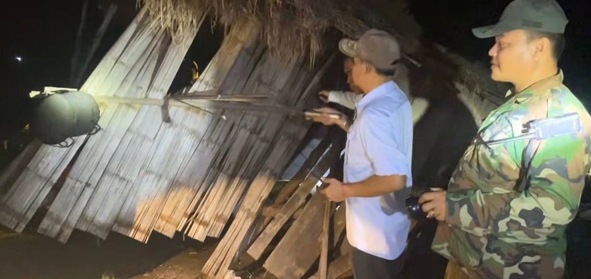柏威夏省野生大象闯入民宅 摧毁房屋无人员伤亡