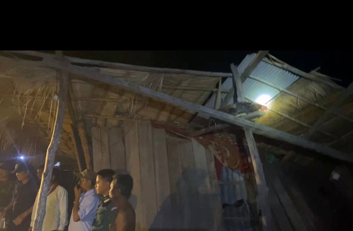 柏威夏省野生大象闯入民宅 摧毁房屋无人员伤亡