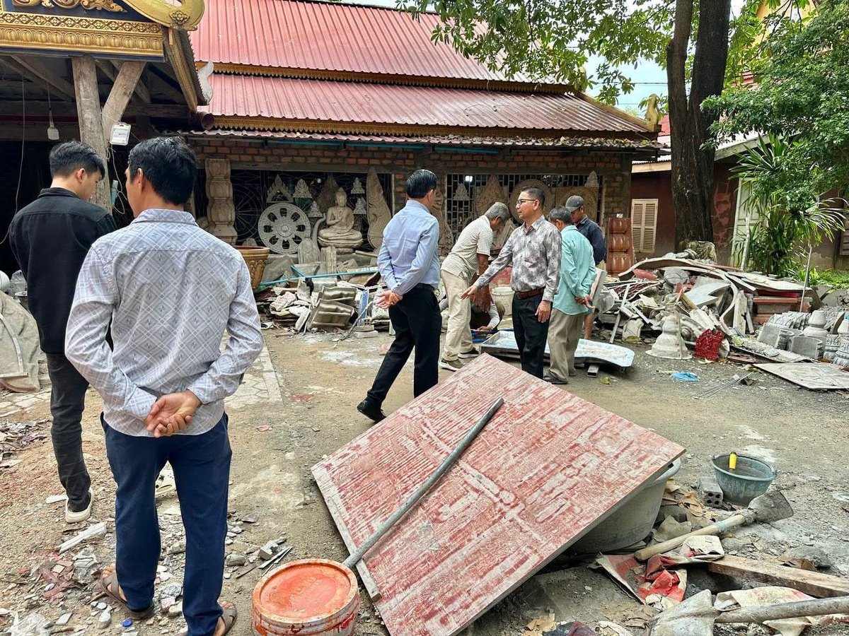 暹粒省政府视察平森博物馆建设进度 位于拉查波寺内