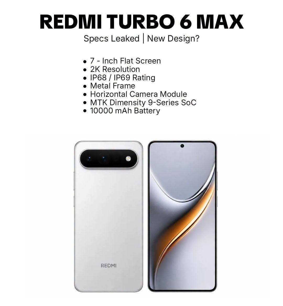 小米Redmi Turbo 6 Max早期规格泄露 性能或迎