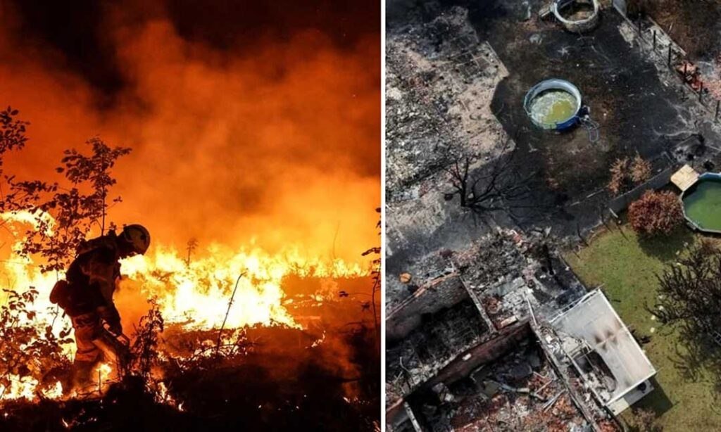 法国森林火灾引爆二战遗留弹药库 现场发生剧烈爆炸
