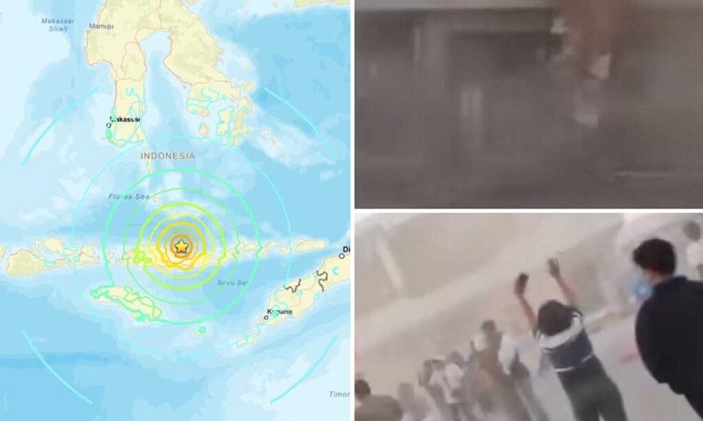 印尼发生7.7级地震 居民深夜紧急避险