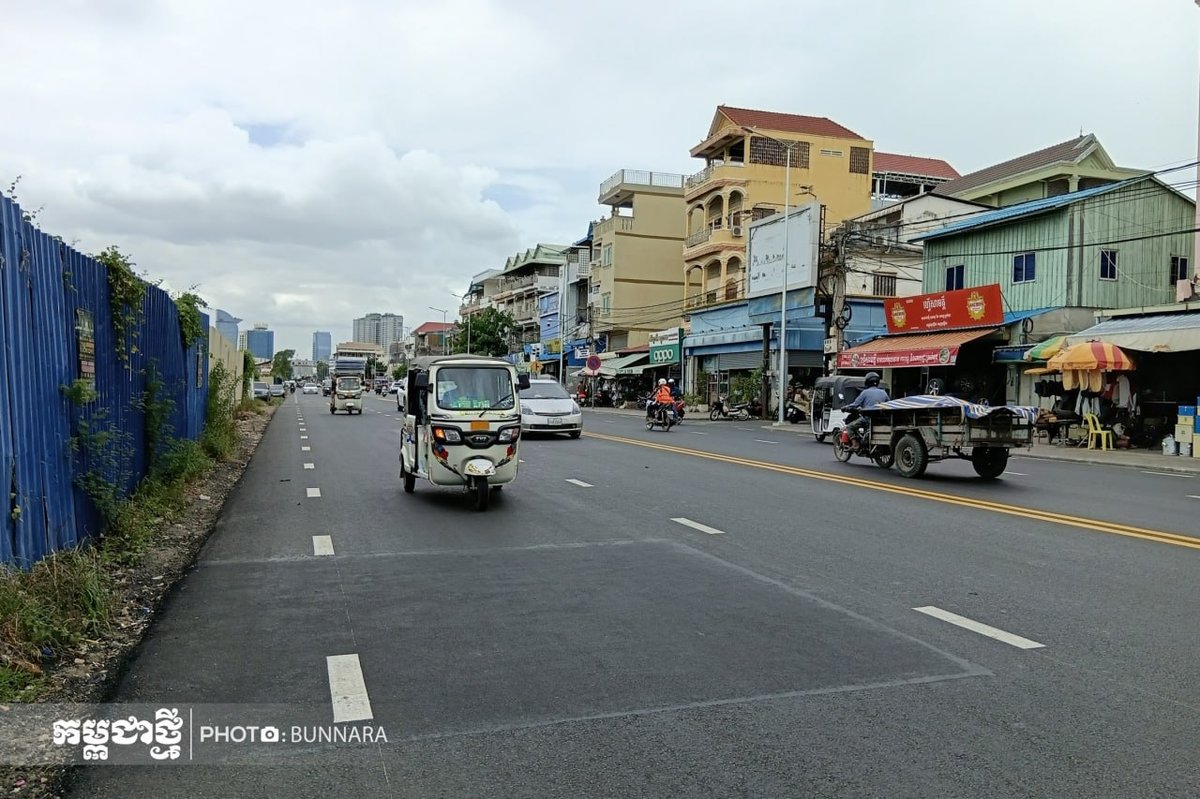 金边5号公路路面翻新及交通设施优化完成