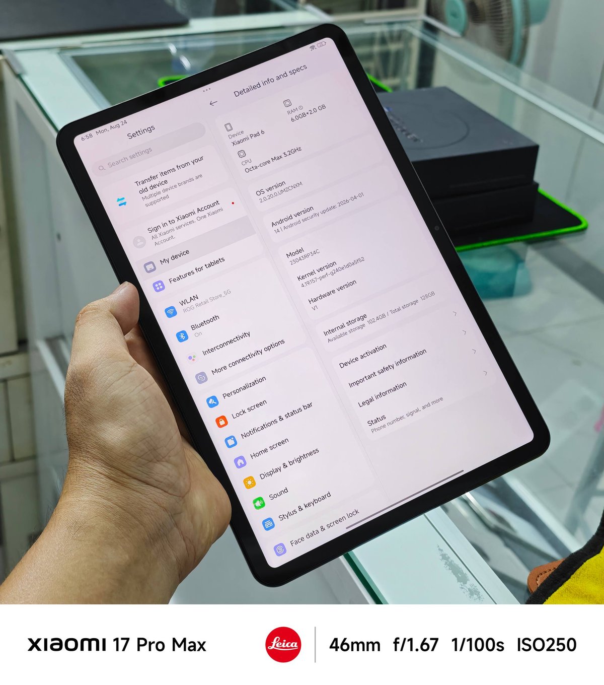 小米平板6二手转让 6+128G售价$199