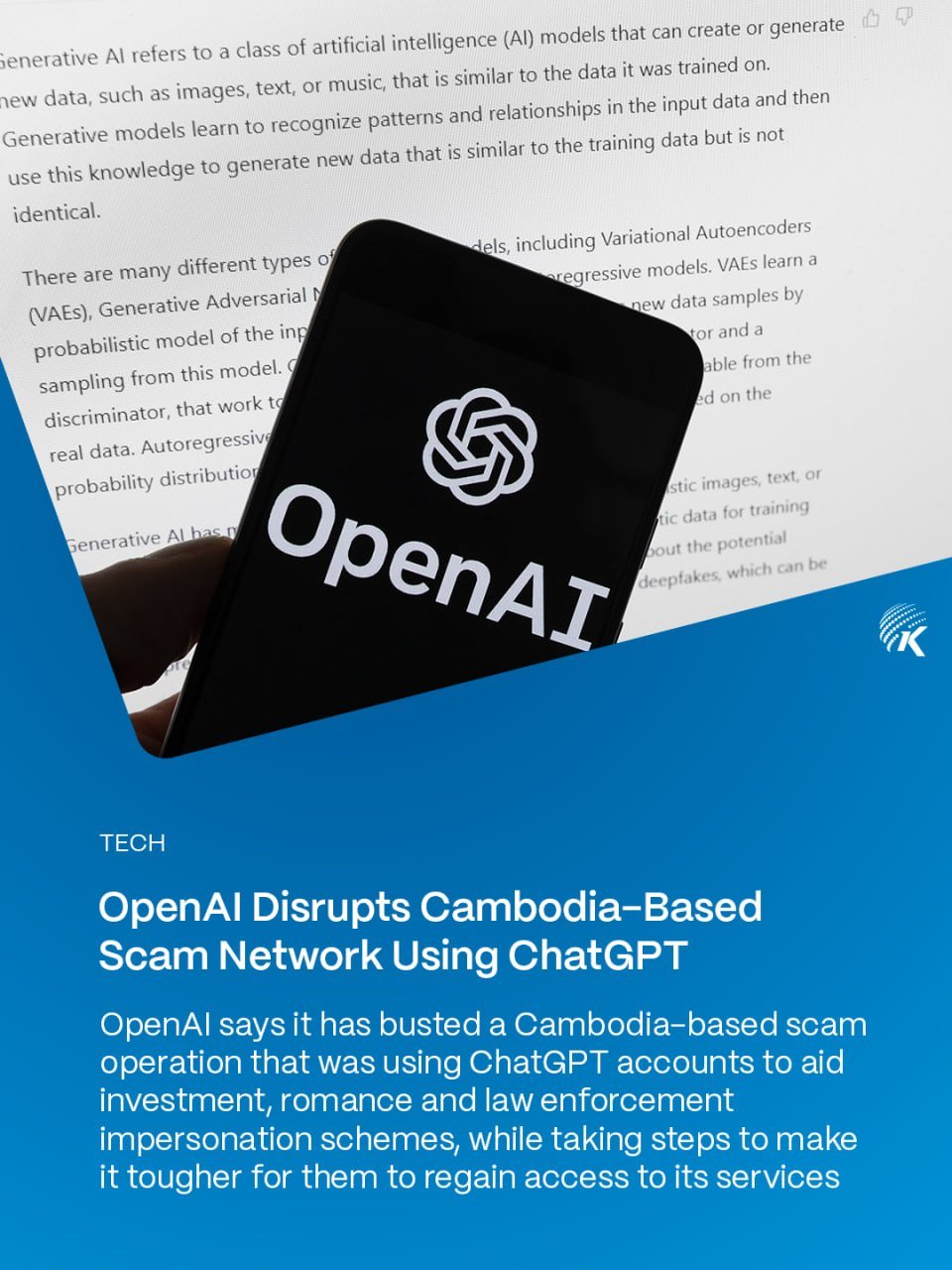 OpenAI打击利用ChatGPT进行诈骗的柬埔寨网络