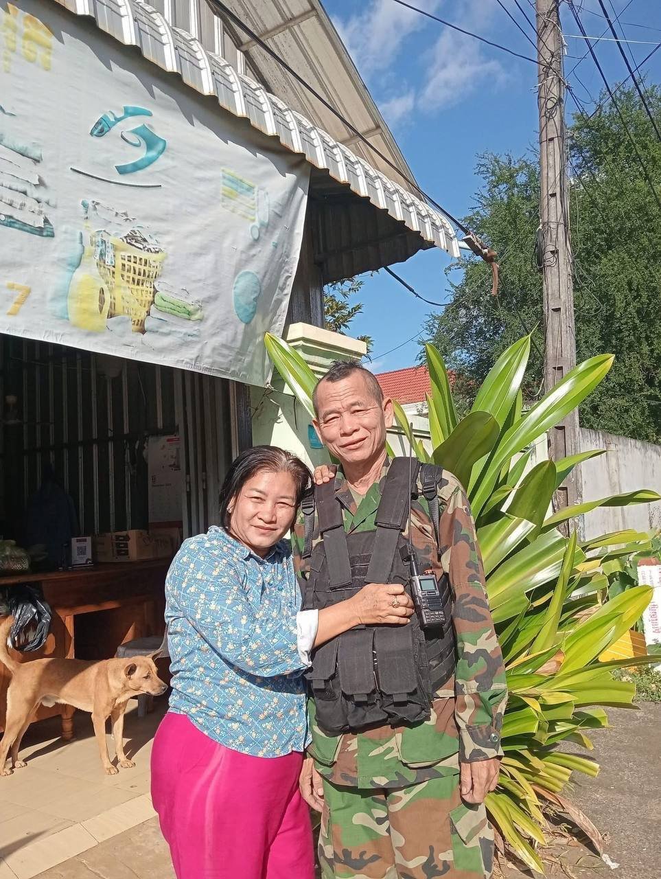 已故军官索恩·武蒂在去年柬泰边境冲突中,尽管受伤仍坚持与部队