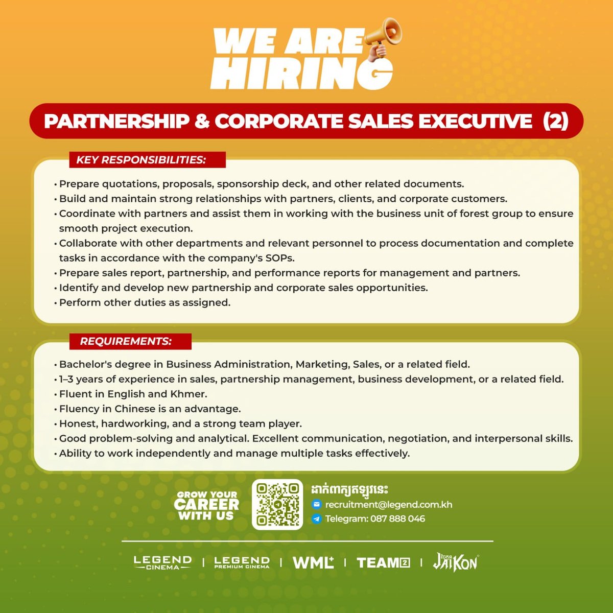 Legend Management Group招聘多名员工