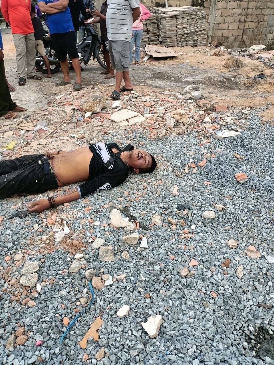 金边森速区发生触电事故 一男子非法捕鱼身亡