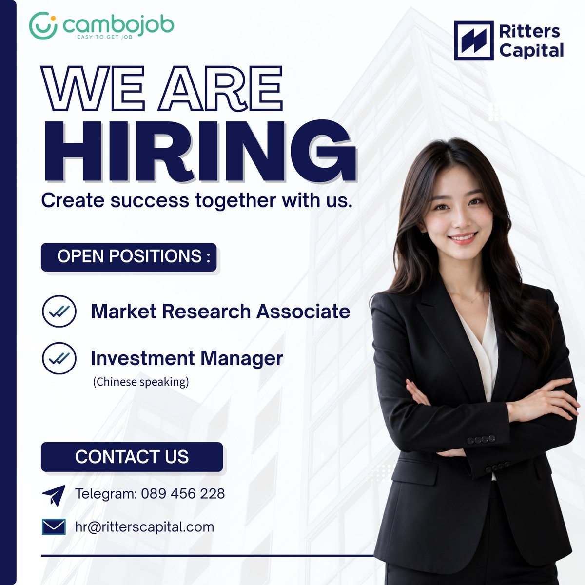 Ritters Capital急招市场研究员及中文投资经理