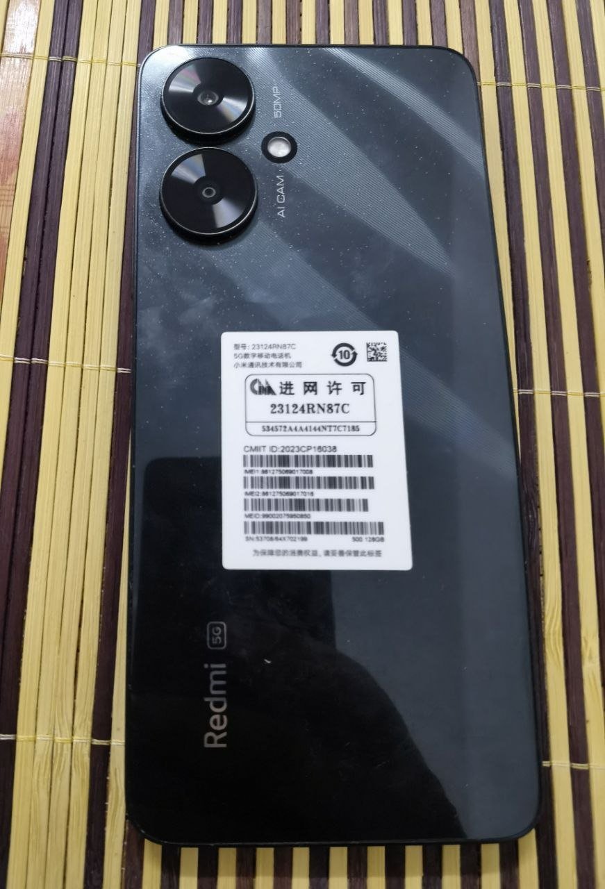 西港转让红米13C 5G手机 6+128G 售价$60