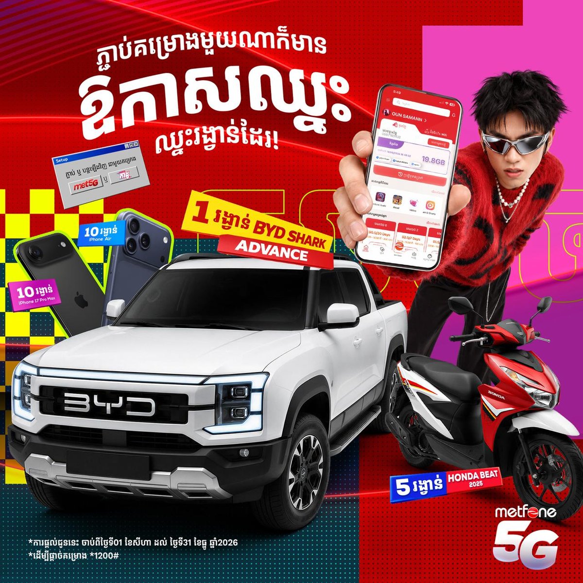 Metfone充值抽奖活动开启 奖品含BYD电动车及iPho