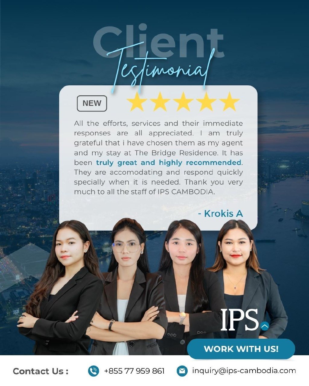 IPS Cambodia获客户好评 专注金边高端公寓租赁服务