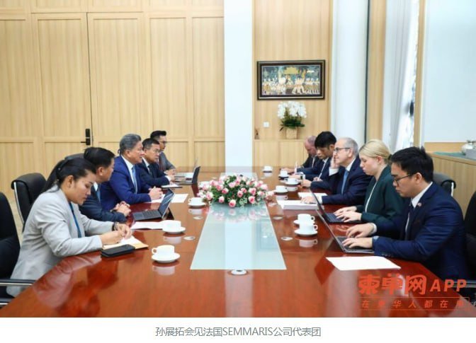 金边拟建国际农产品批发市场 孙占托会见法方代表