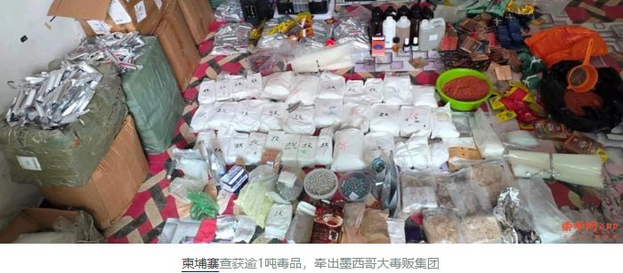 墨西哥贩毒集团渗透柬埔寨 20人被捕涉案700万美元