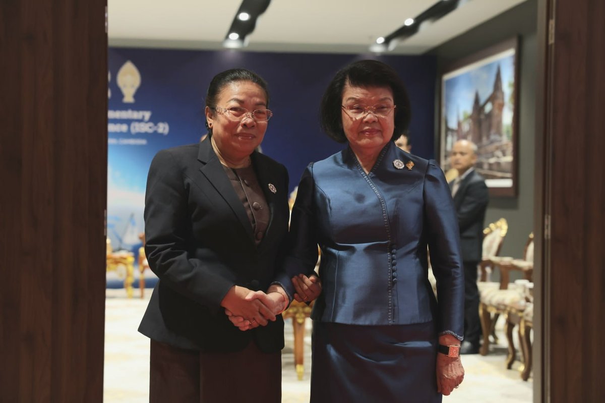 柬埔寨国会主席会见老挝国会代主席